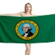 Washington States Flag Beach Towel - Image 1