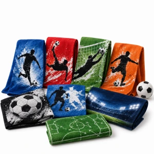 Fußballspieler Strandtücher