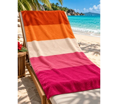 5 Stripe Sunset Lesbian Pride Beach Towel