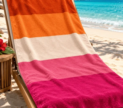 5 Stripe Sunset Lesbian Pride Beach Towel